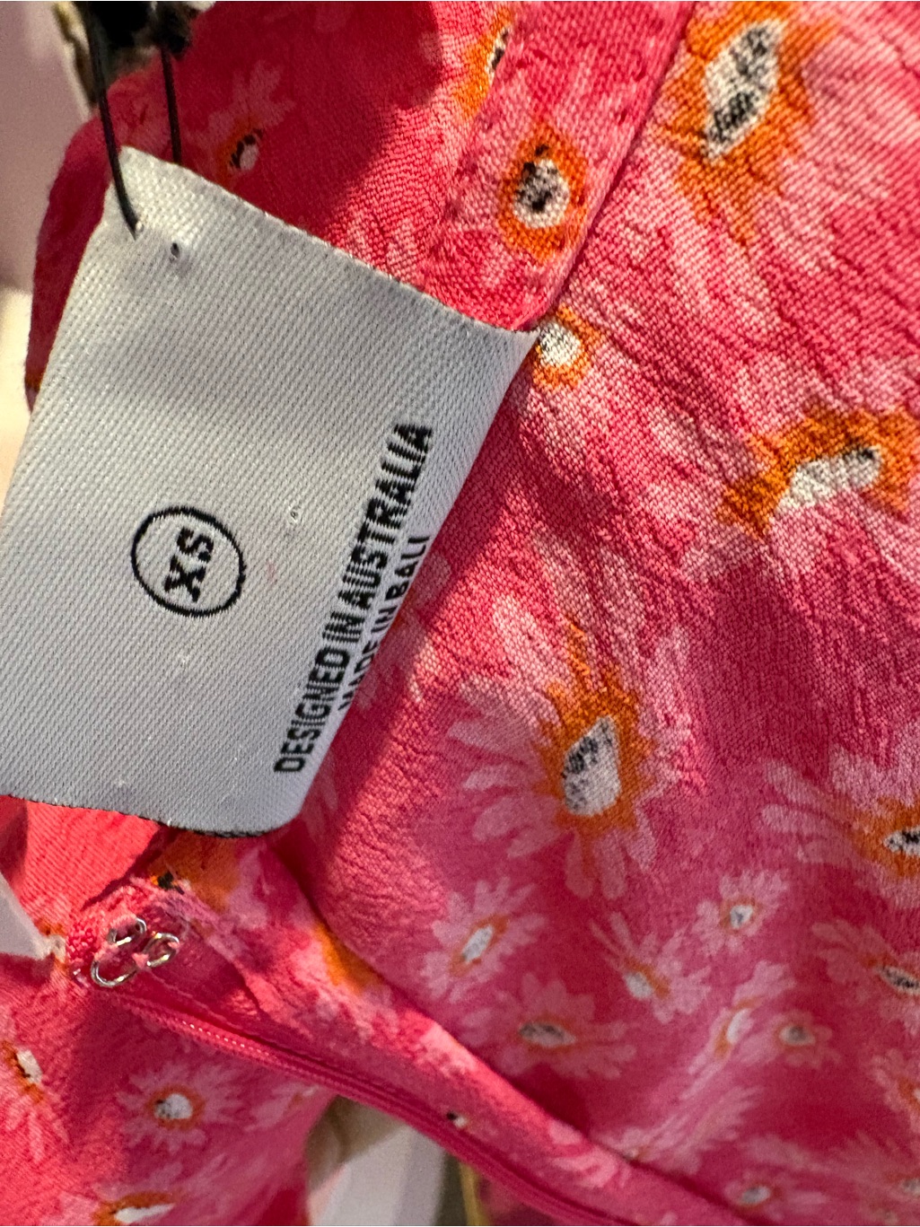 Rue Stiic Maci Split Cottagecore Midi Dress Garden Daisy Floral Pink Xxs Nwt — image 6 of 6